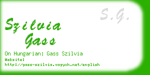 szilvia gass business card